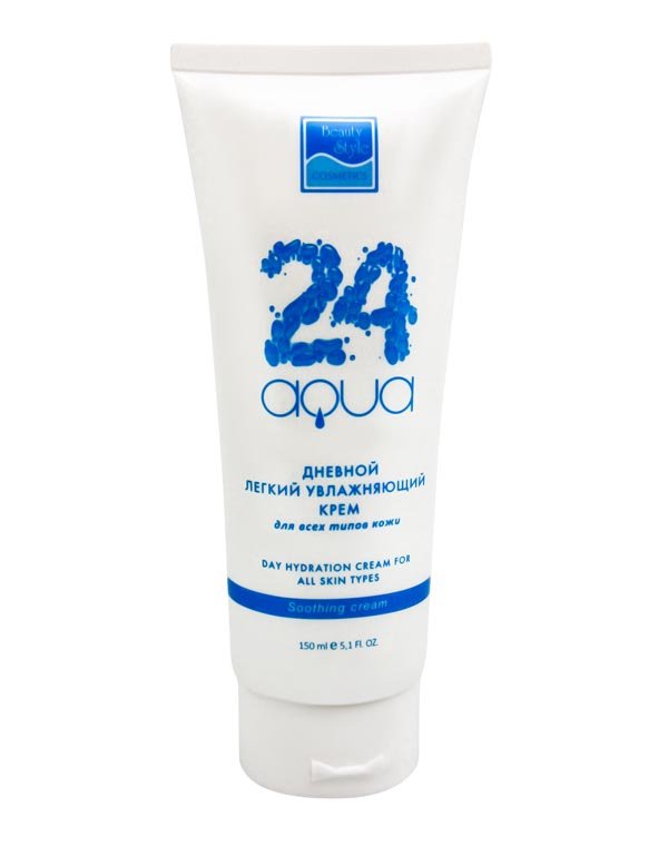 Дневной легкий увлажняющий крем для всех типов кожи "Аква 24" Beauty Style, 150 мл 1