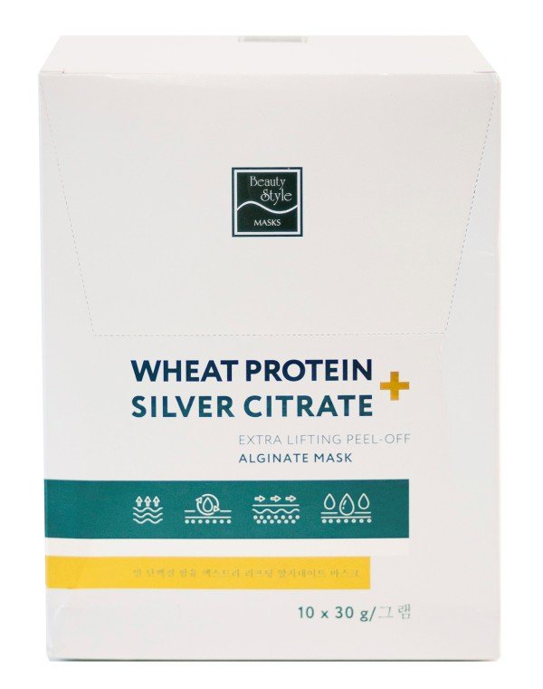 Альгинатная лифтинг-маска "Wheat protein + Silver Citrate" 10 шт * 30 гр Beauty Stylе 1