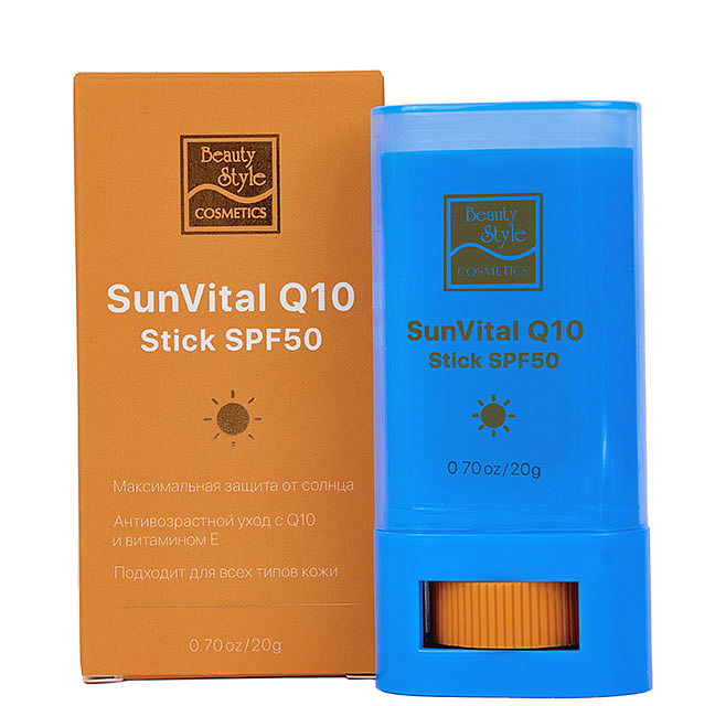 Солнцезащитный cтик SPF50 с Q10 и Витамином Е SunVital Beauty Style 2