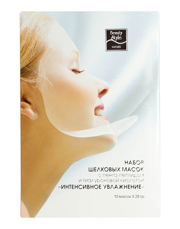Шелковая маска для лица с гиалуроновой кислотой Beauty Style 1