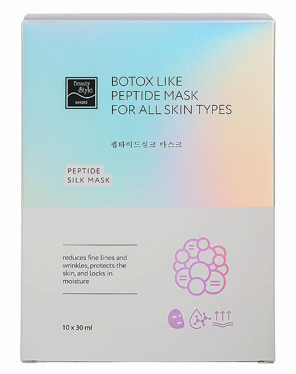 Шелковая пептидная маска от морщин с комплексом Cova b Trox «Ботокс Лайк» 10 шт х 30 мл Beauty Style 1