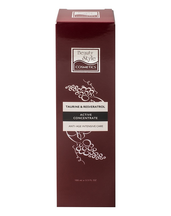 Активный концентрат Anti Age plus "Taurine & Resveratrol" 100 мл, Beauty style 3