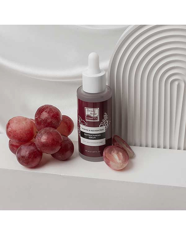 Реструктурирующая уплотняющая сыворотка "Taurine & Resveratrol" 50 мл Beauty Style 6
