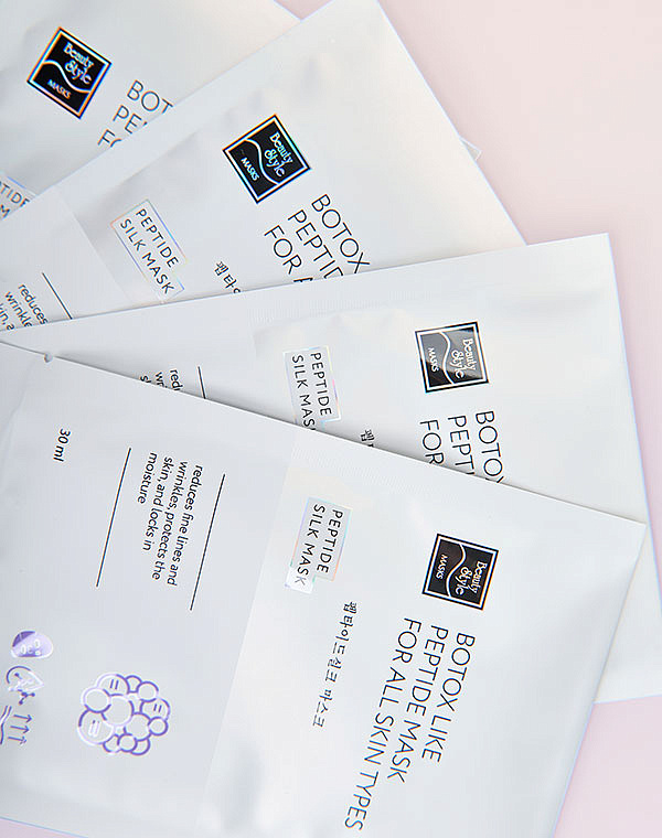 Шелковая пептидная маска от морщин с комплексом Cova b Trox «Ботокс Лайк» 10 шт х 30 мл Beauty Style 6