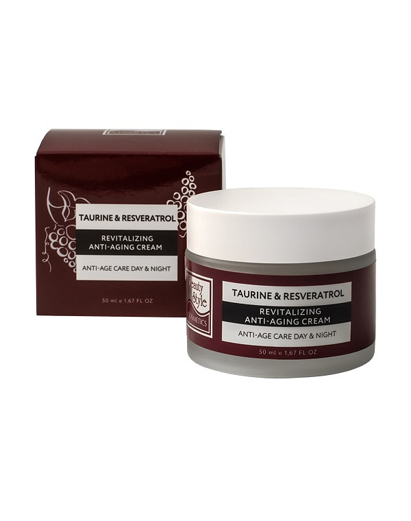 Крем возрождающий Anti Age plus 24 часа "Taurine & Resveratrol" 50 мл, 250 мл Beauty Style 3