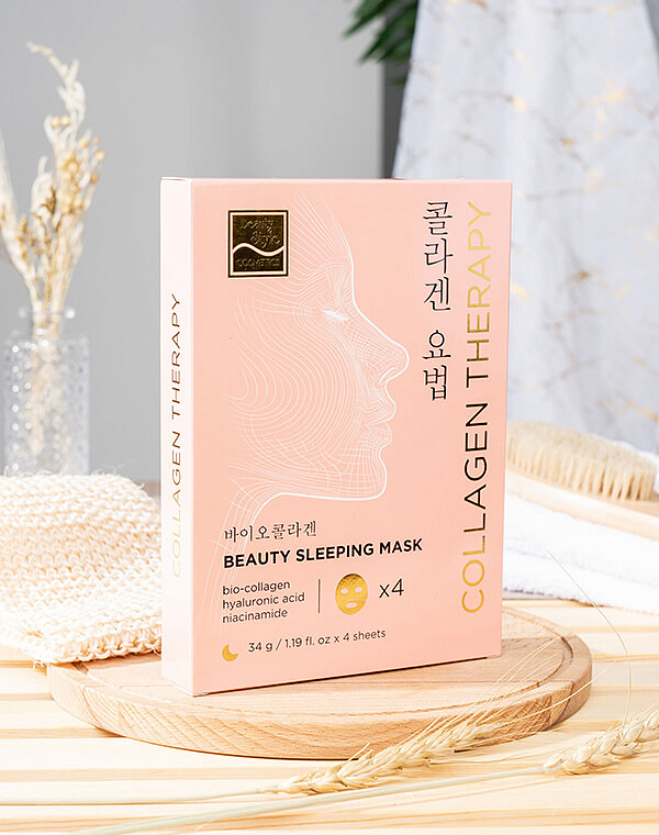 Ночная маска для лица с био-коллагеном BioCollagen Night Glow, Beauty Style, 4 шт. 9