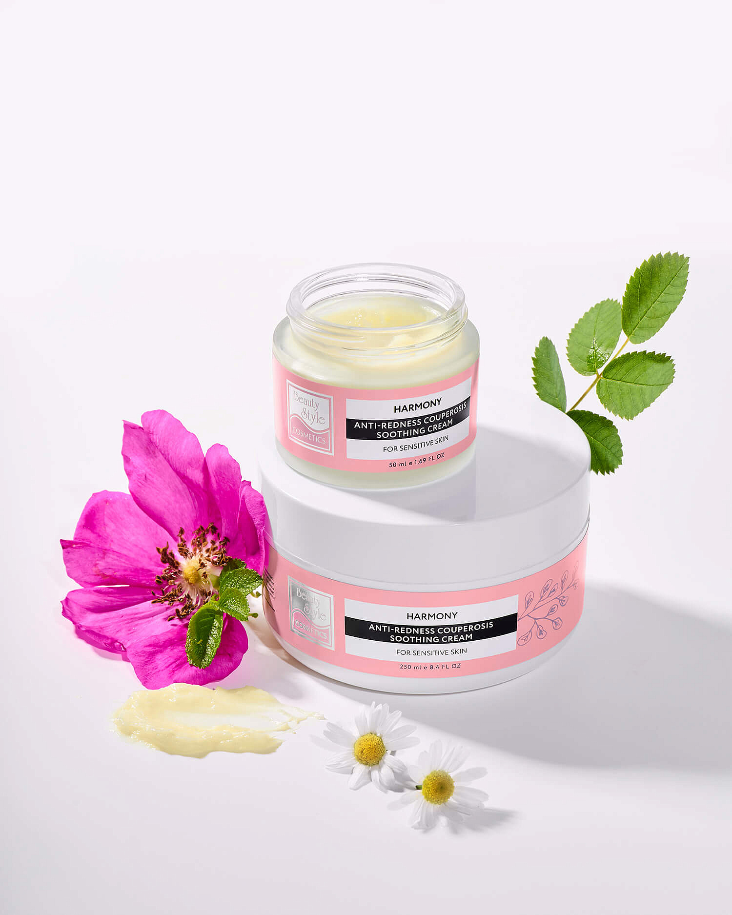 Успокаивающий крем для чувствительной кожи от купероза и покраснений "Harmony", Beauty Style 12