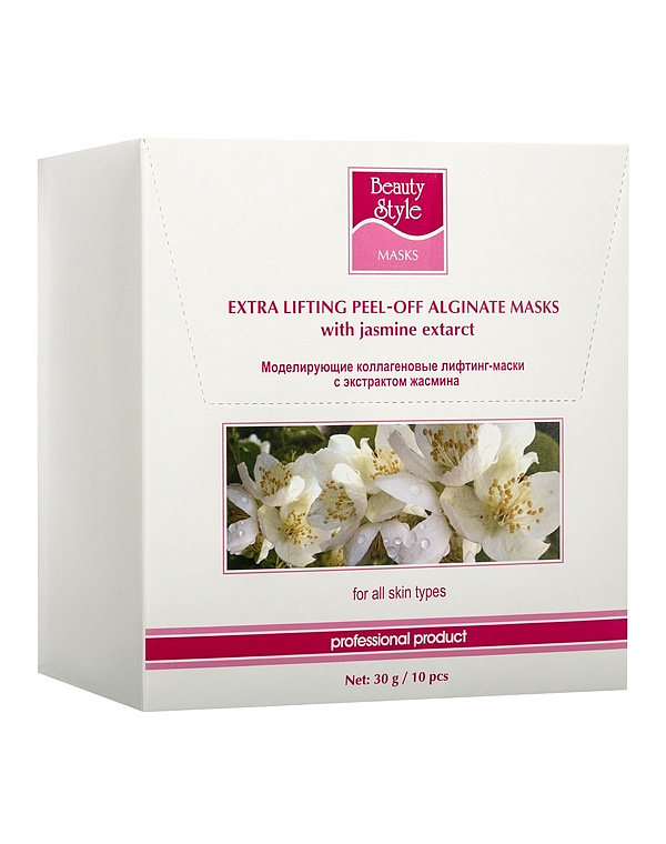 Альгинатная маска для лица коллагеновая с экстрактом Жасмина Beauty Style, 30 гр x 10 шт 1