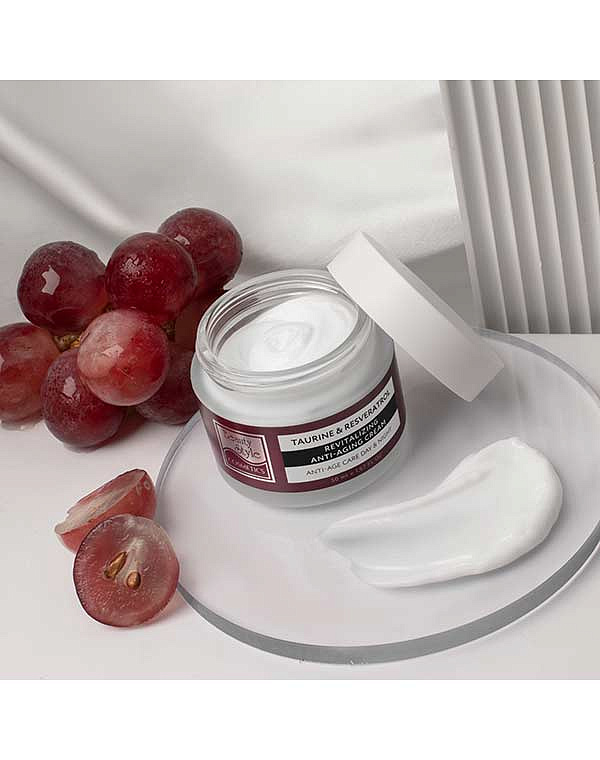 Крем возрождающий Anti Age plus 24 часа "Taurine & Resveratrol" 50 мл, 250 мл Beauty Style 12