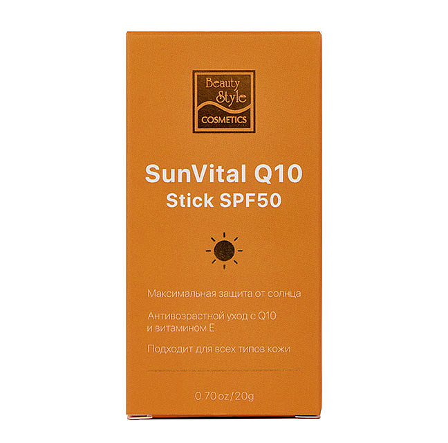 Солнцезащитный cтик SPF50 с Q10 и Витамином Е SunVital Beauty Style 4