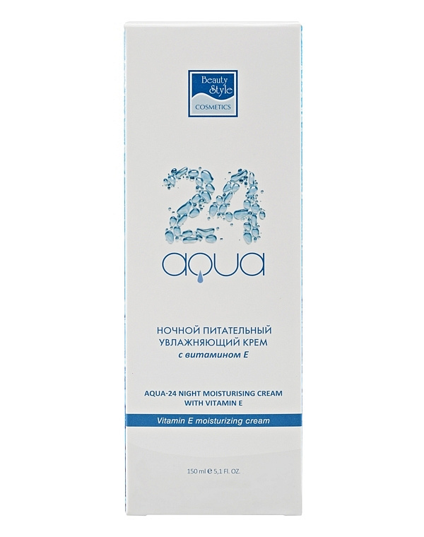 Ночной питательный увлажняющий крем "Аква 24" Beauty Style, 150 мл 3