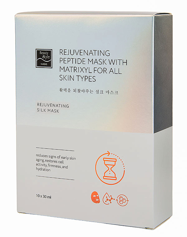 Шелковая омолаживающая пептидная маска с комплексом Ювинити и матриксилом «Омоложение» 10 шт х 30 мл Beauty Style 2