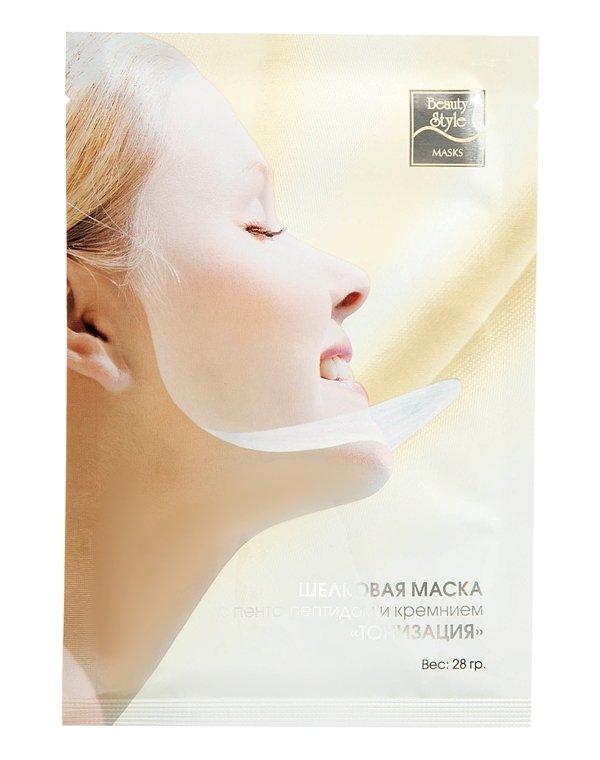 Шелковая маска для лица пента-пептидом и кремнием Beauty Style, 10 шт 3