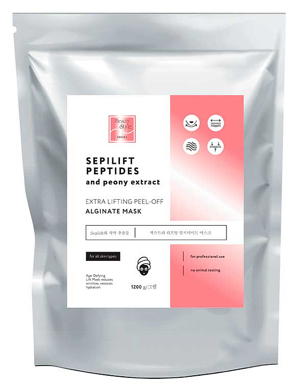 Альгинатная маска Lift++ с биопептидом Sepilift и экстрактом пиона, Beauty Style, 1,2 кг 1