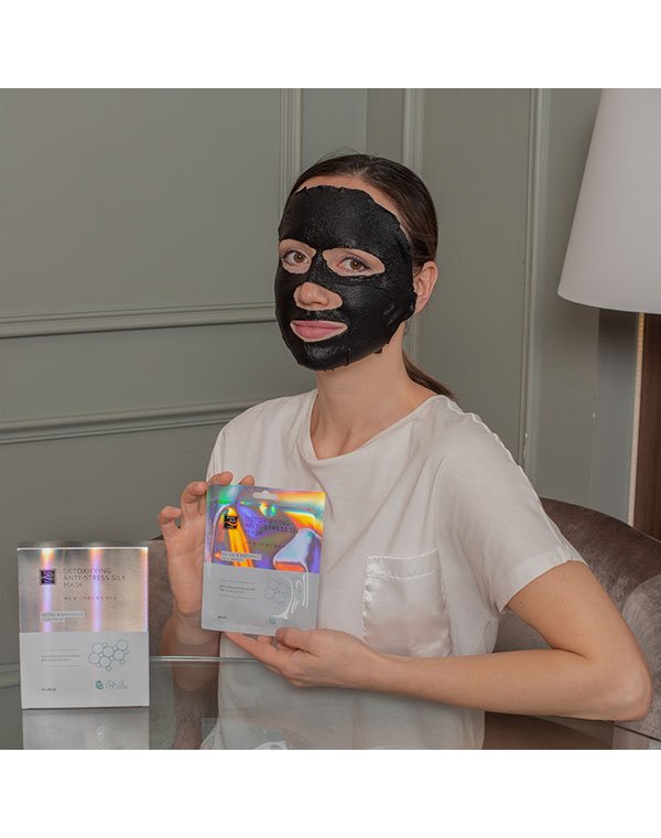 Очищающая шелковая детокс маска для лица с антистрессовым эффектом, 5 шт х 25 мл Beauty Style 7