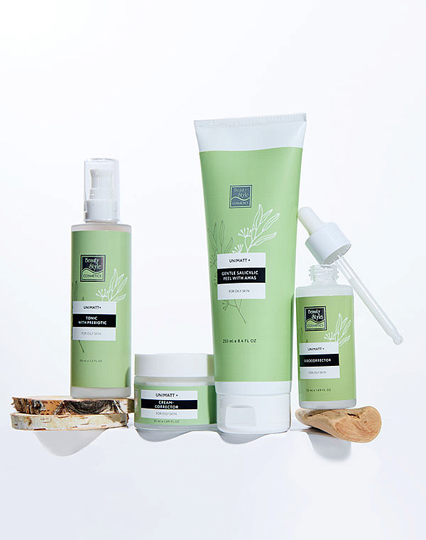 Салициловый пилинг-скатка с AHA кислотами для жирной кожи «UNIMATT +», Beauty Style, 250 мл, 460 мл 8